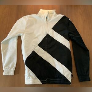 Adidas White/Black Track Jacket/Windbreaker Size Small